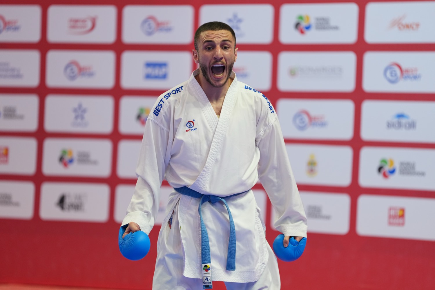 Athlète en karategi Best Sport — compétition WKF, Rabat 2026